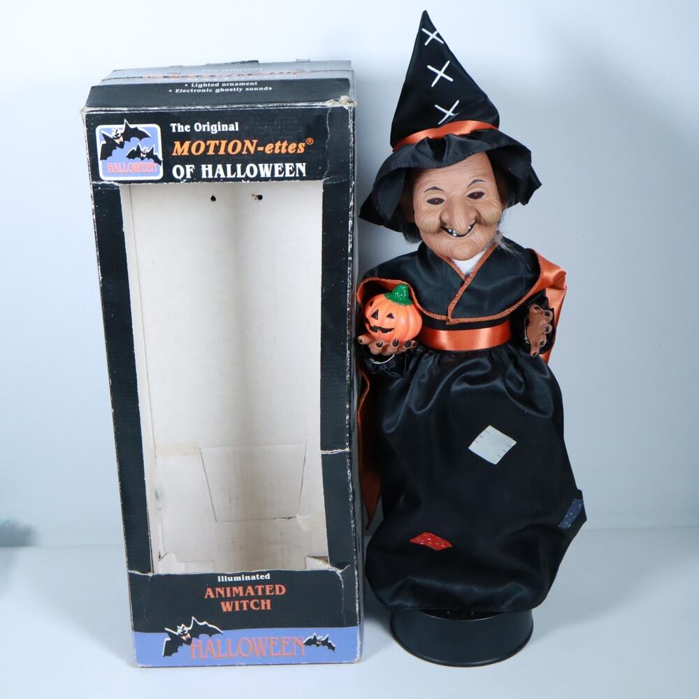 Telco The Original Motion-ettes of Halloween Witch Lighted Ghostly Sounds WORKS!